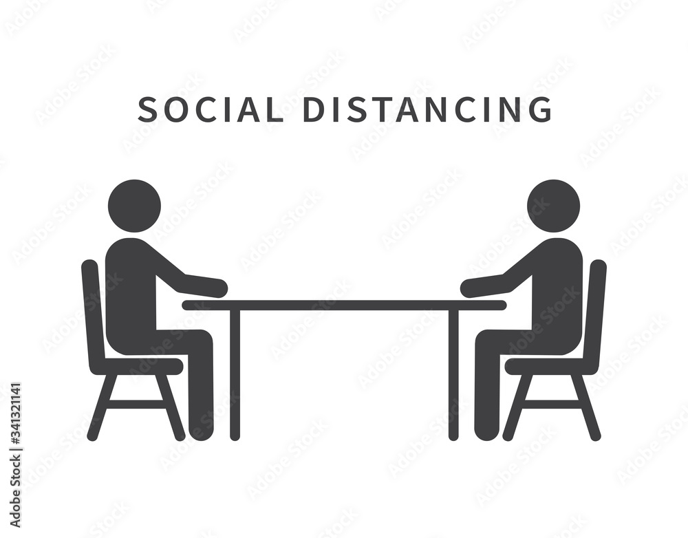 Social distancing. Keep the 1-2 meter distance. Coronovirus epidemic protective. Vector illustration Social distancing. Keep the 1-2 meter distance. Coronovirus epidemic protective. Vector illustration