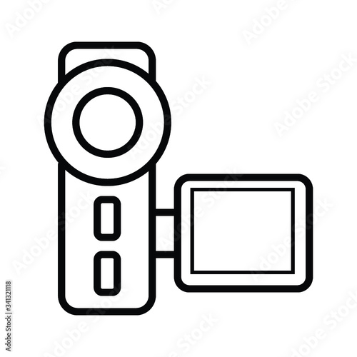 portable video camera icon image vector