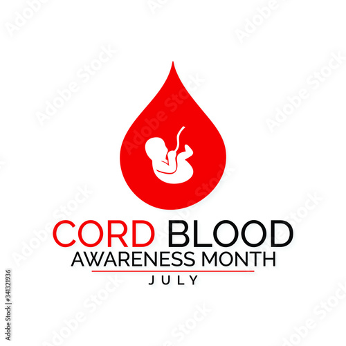 Vector illustration on the theme of Cord Blood awareness month observed each year during July.
