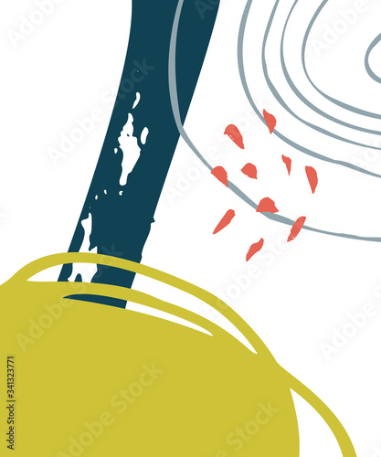 Vector universal abstract card. Hand Drawn textures for banner, poster, card, cover, invitation, brochure flyer