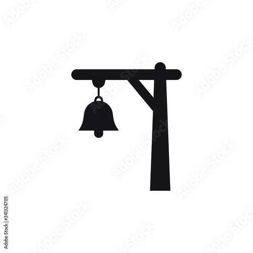 Church bell icon design isolated on white background photo