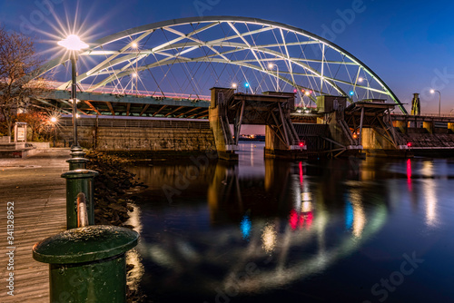 Providence Bridge at night Providence Rhode Island