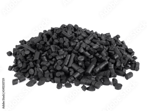 Tablou pe pânză Black rubber granules
