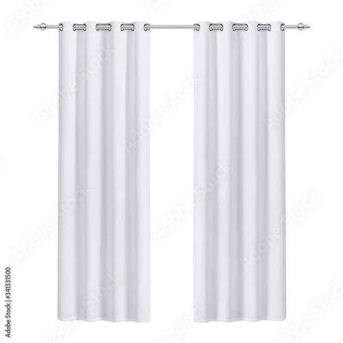 curtain on a white background