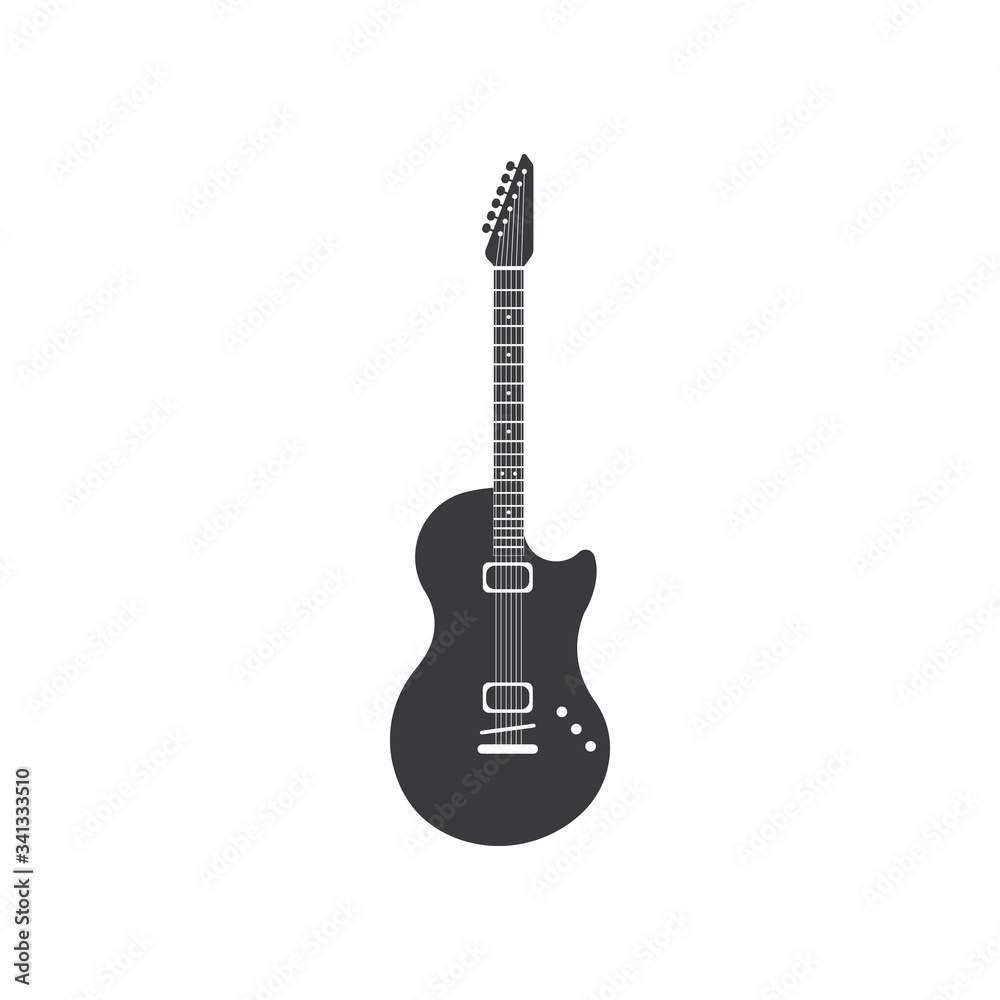 Naklejka premium Guitar logo vector