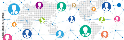 Social networking service global Vector