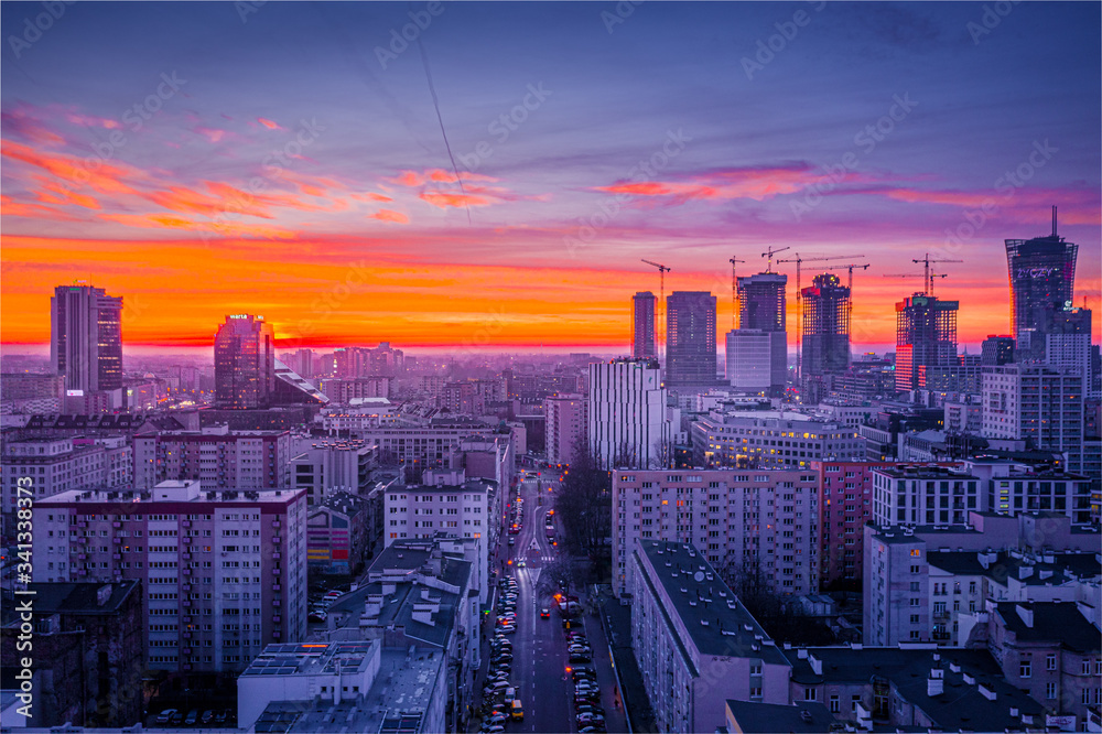 Warszawa z lotu ptaka