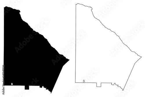 DeKalb County, Georgia (U.S. county, United States of America,USA, U.S., US) map vector illustration, scribble sketch DeKalb map