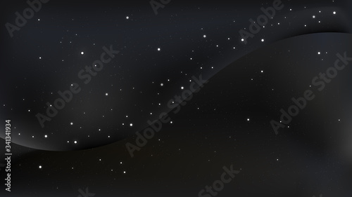 黒のグラデーションの美しい星空、宇宙の背景グラフィック素材