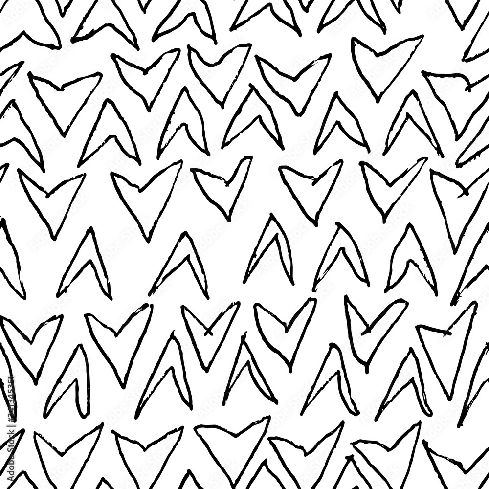 Seamless handdrawn background. Grunge texture with check marks. Vector illustration. Seamless handdrawn background. Grunge texture with check marks. Vector illustration.