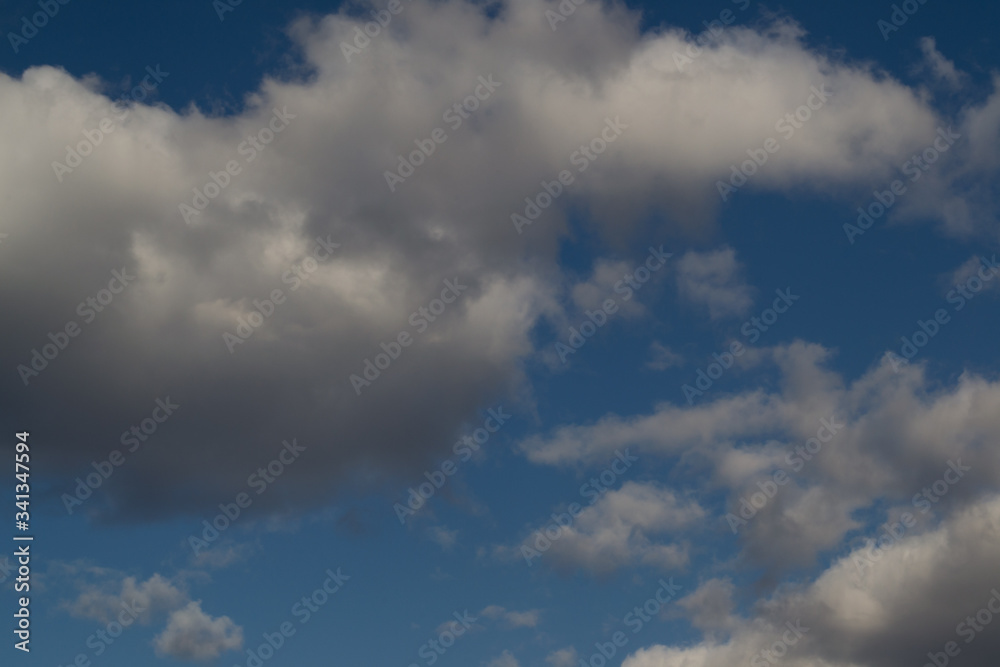 sky, clouds, cloud, blue, nature, white, weather, cloudy, day, cloudscape, air, atmosphere, heaven, sun, space, abstract, storm, light, summer, blue sky, skies, fluffy, outdoors, cumulus, dramatic