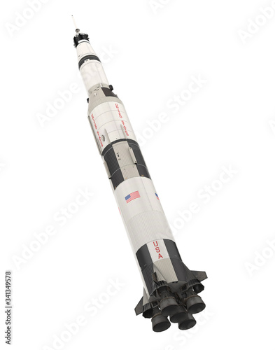 Saturn V Rocket Isolated photo