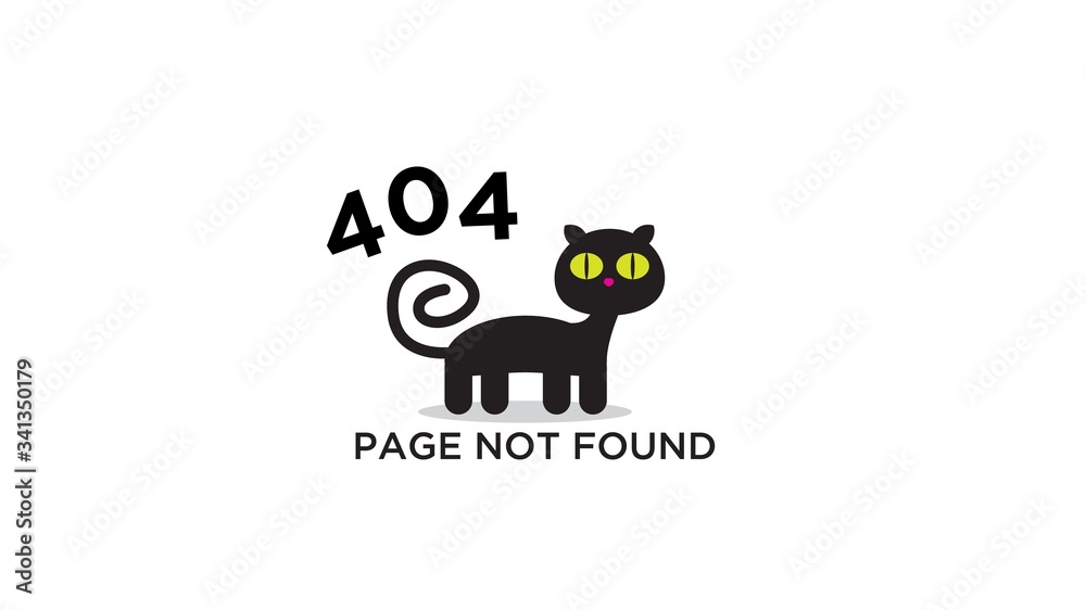 Black Cat 404 Error Warning Page for Website Development 4K size Background Black Cat 404 Error Warning Page for Website Development 4K size Background