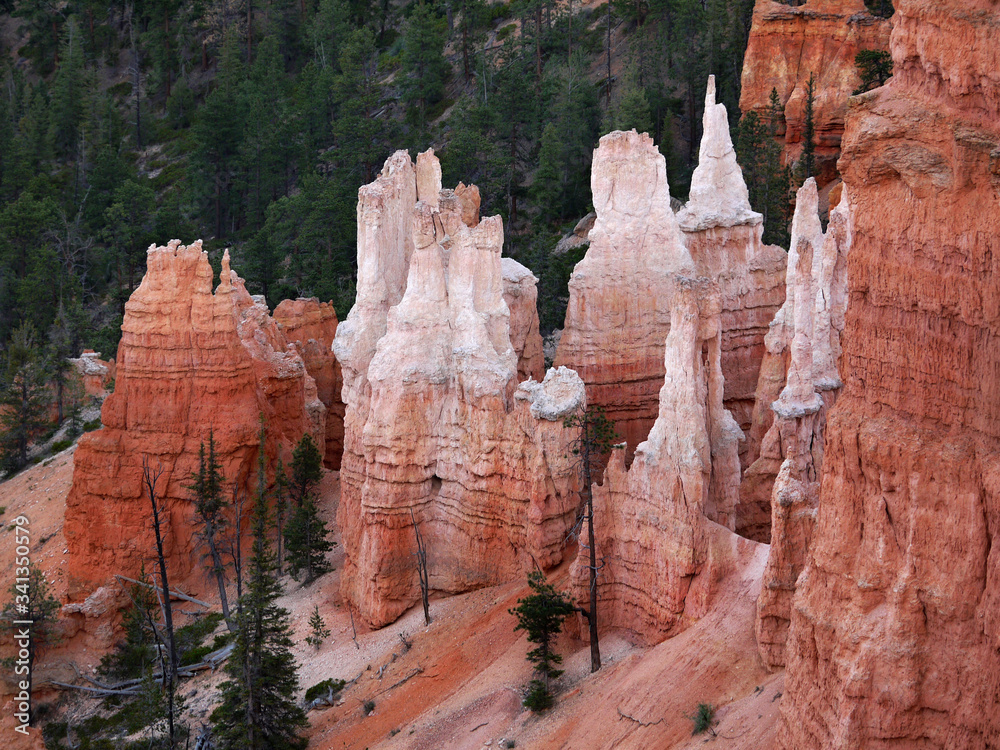 Bryce Canyon National Park Utah scenic hoodoos closeup Bryce Canyon National Park Utah scenic hoodoos closeup
