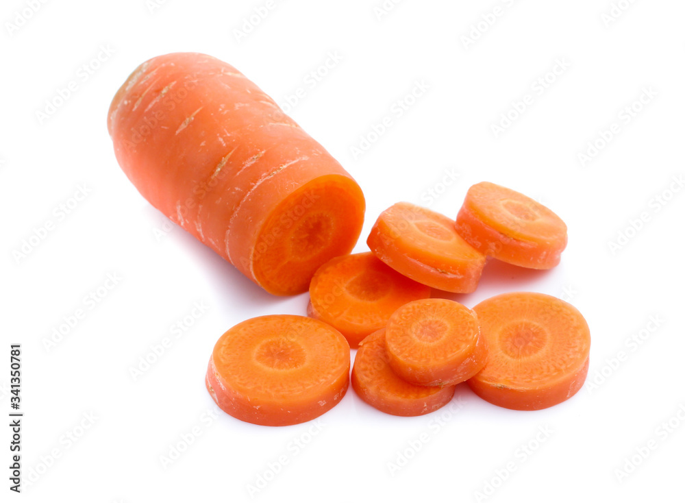 fresh carrots isolated on white background fresh carrots isolated on white background