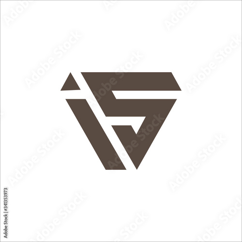 Initial letter is logo or si logo vector design template