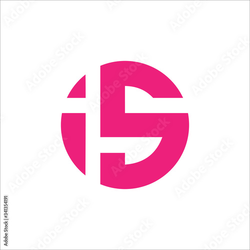 Initial letter is logo or si logo vector design templates