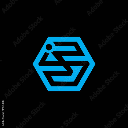 Initial letter is logo or si logo vector design templates