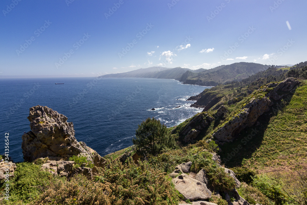 View of the sea between Donostia and Pasaia in the Basque Country View of the sea between Donostia and Pasaia in the Basque Country