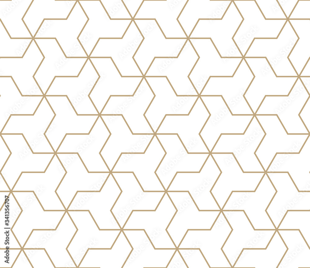 Seamless geometric gold pattern. Vector modern linear texture. Seamless geometric gold pattern. Vector modern linear texture.