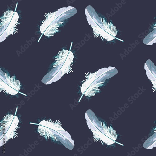 feathers - fashion seamless pattern for print