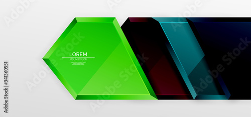 Metal glossy shiny geometric shapes with 3d effect composition. Techno futuristic vector abstract background For Wallpaper  Banner  Background  Card  Book Illustration  landing page