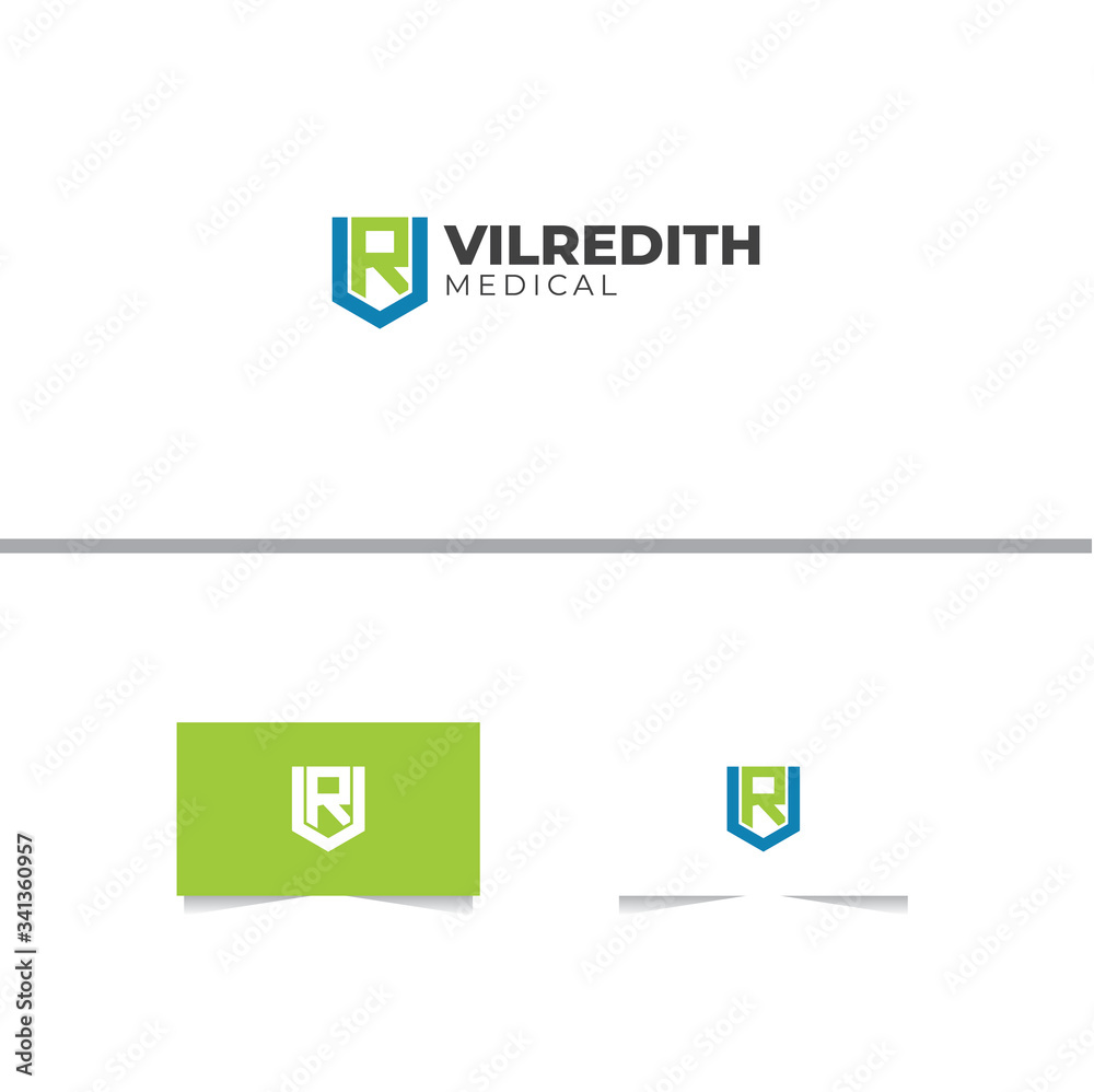 Fototapeta premium Letter V and R Modern Logo Design Template