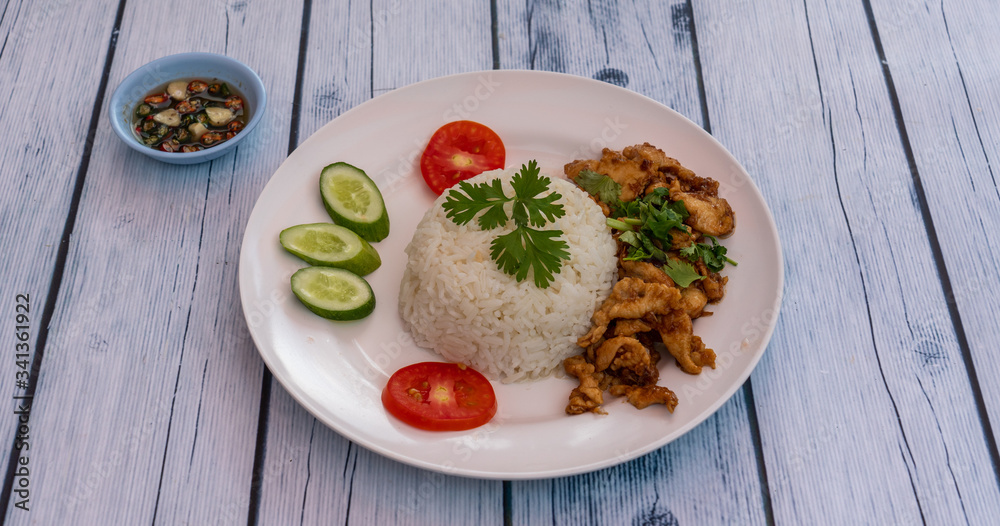 Thai Rice with Fried Pork and Vegetables Thai Rice with Fried Pork and Vegetables