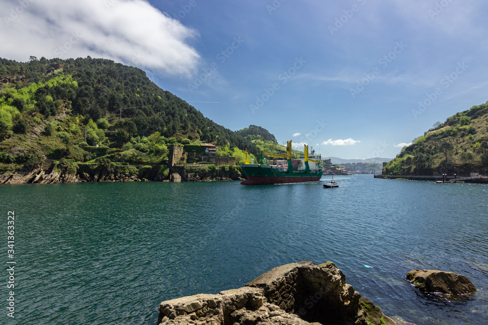 View of the sea between Donostia and Pasaia in the Basque Country