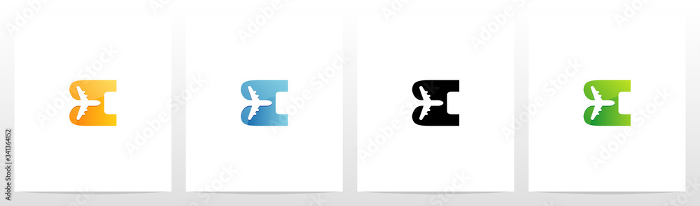 Aeroplane On Letter Logo Design C Aeroplane On Letter Logo Design C