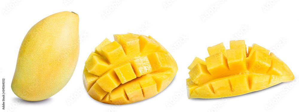 clipping path yellow mango isolated on white background clipping path yellow mango isolated on white background