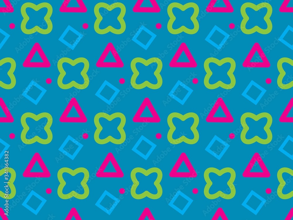 rhombus and drawing on a seamless spring pattern. rhombus and drawing on a seamless spring pattern.