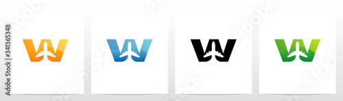 Aeroplane On Letter Logo Design W