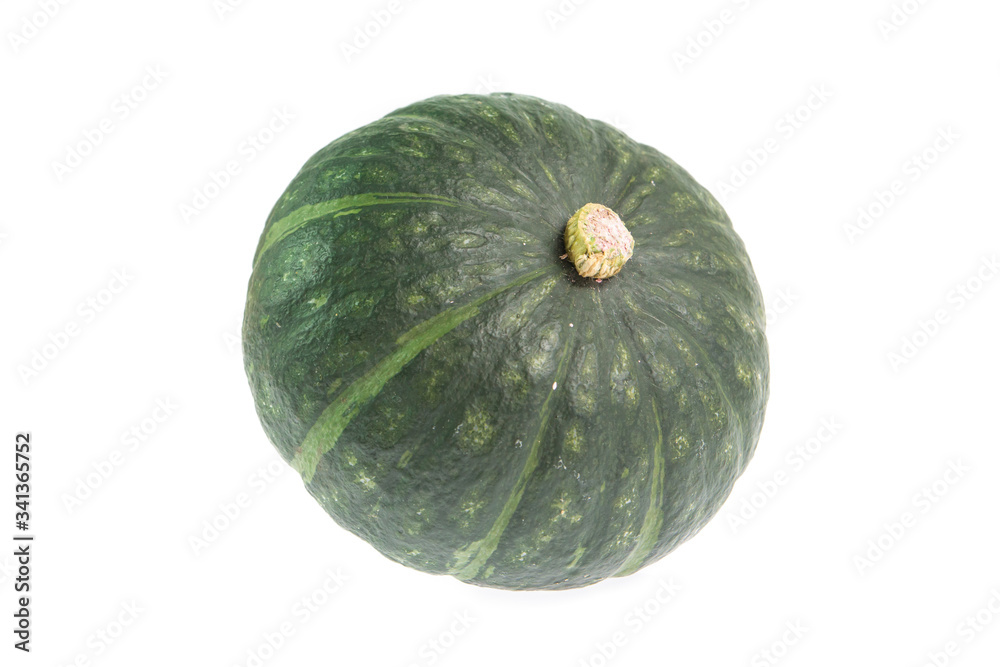 Green pumpkin isolated on the white background Green pumpkin isolated on the white background