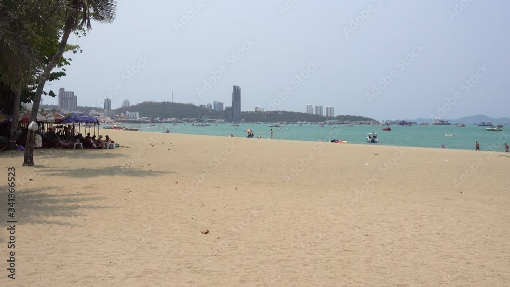 Pattaya beautiful view of the city beach. Pattaya Thailand March 2020 Pattaya beautiful view of the city beach. Pattaya Thailand March 2020