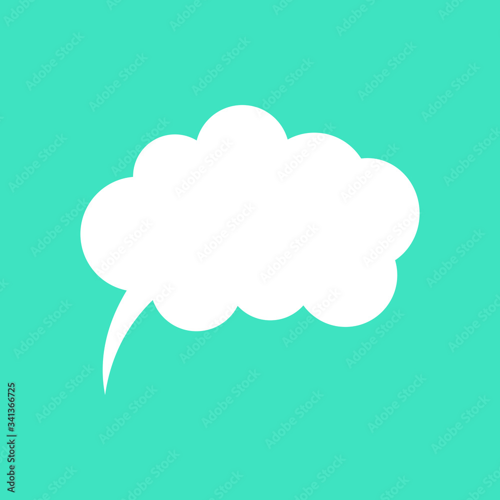 Think bubble isolated. Trendy think bubble in flat style. Modern template for social network and label. Creative thought balloon. Cloud line art, vector illustration. Think bubble isolated. Trendy think bubble in flat style. Modern template for social network and label. Creative thought balloon. Cloud line art, vector illustration.