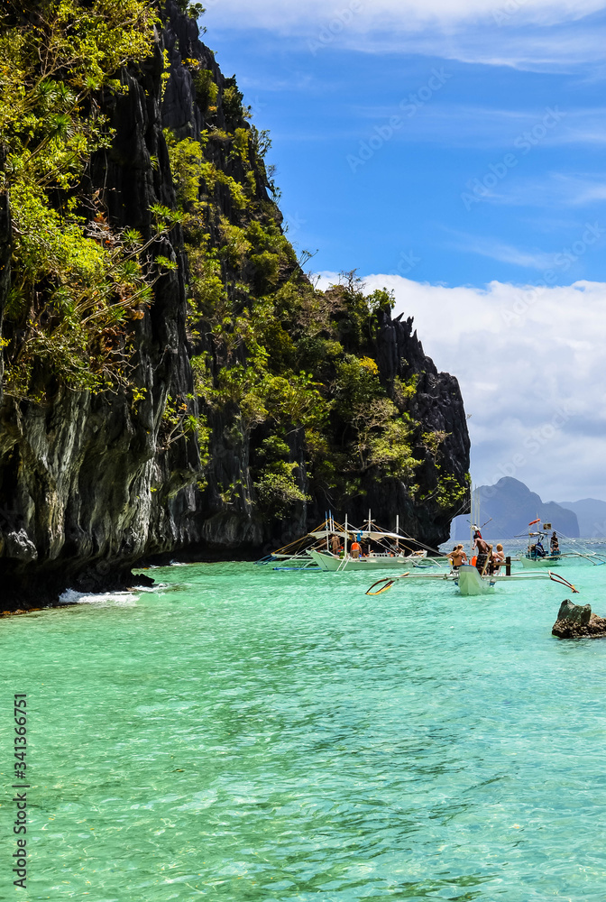 Obraz premium Visit the famous lagoons of Palawan Island in the Philippines