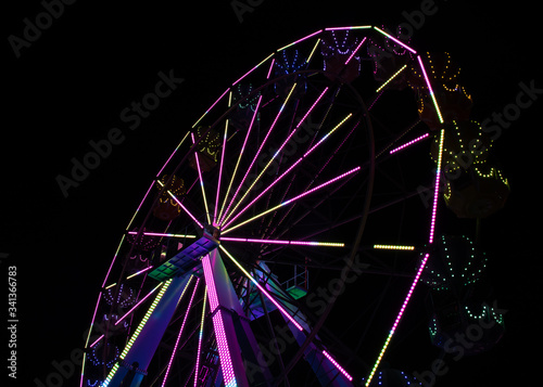 Ferris wheel festival at night 