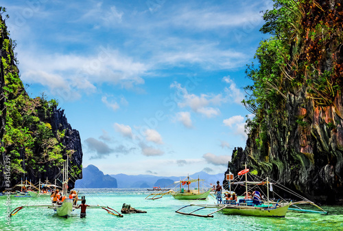 Visit the famous lagoons of Palawan Island in the Philippines