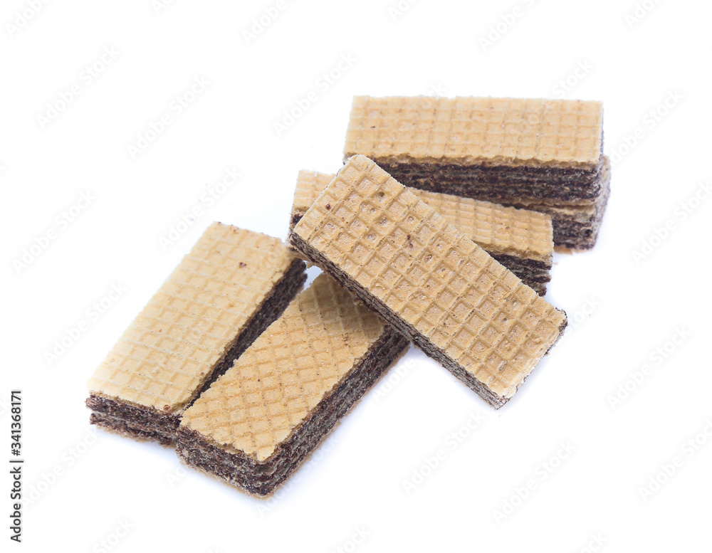 Wafers stick isolated on white background Wafers stick isolated on white background