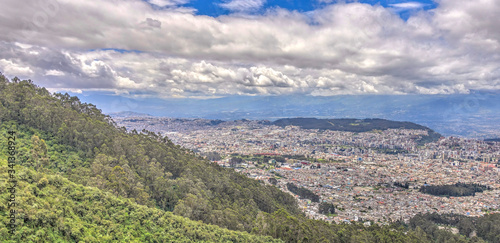 Quito cityscape from the Pichincha volcano