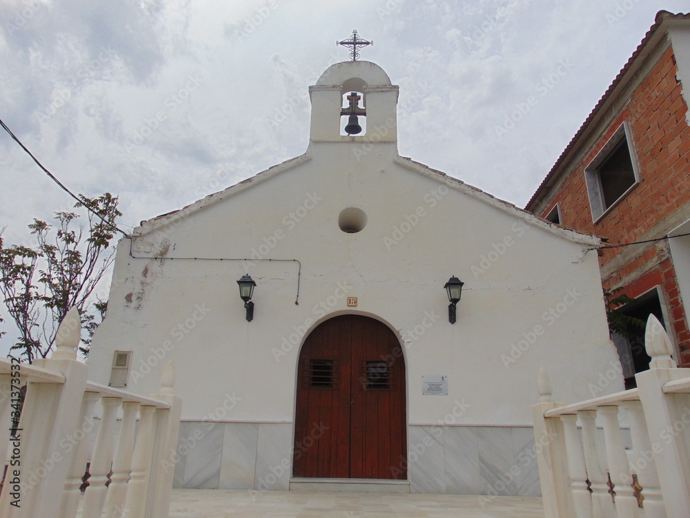 Fachada de la Ermita de San Roque, situada en Albanchez, un pueblo de Almería.