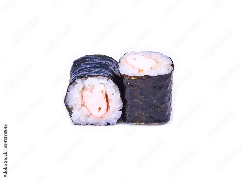Sushi rolls isolated on white Sushi rolls isolated on white
