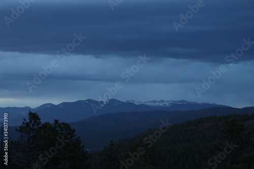 Rocky Mountains in the Midst of a Snow Storm 
