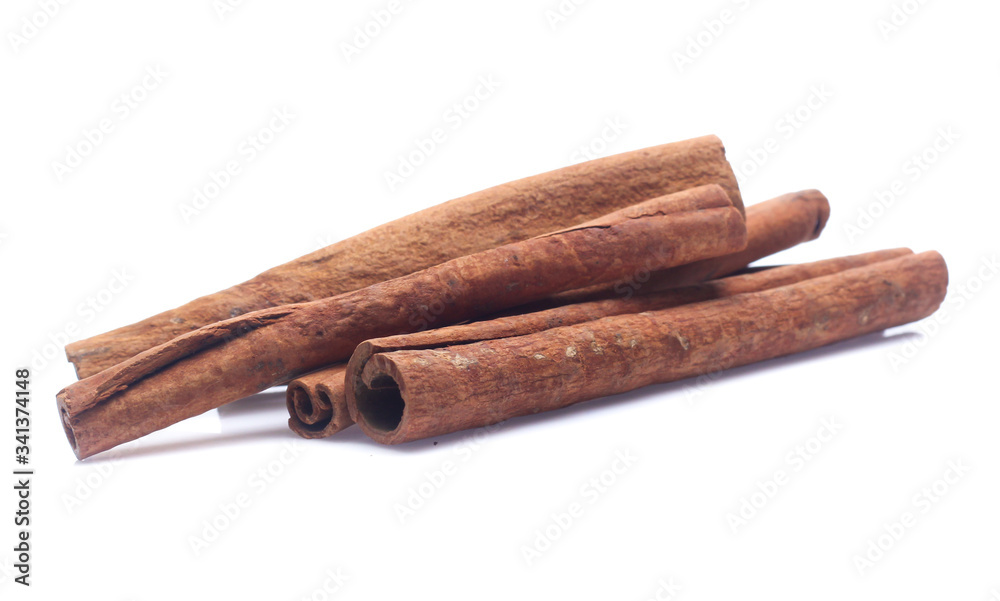 cinnamon isolated on white background