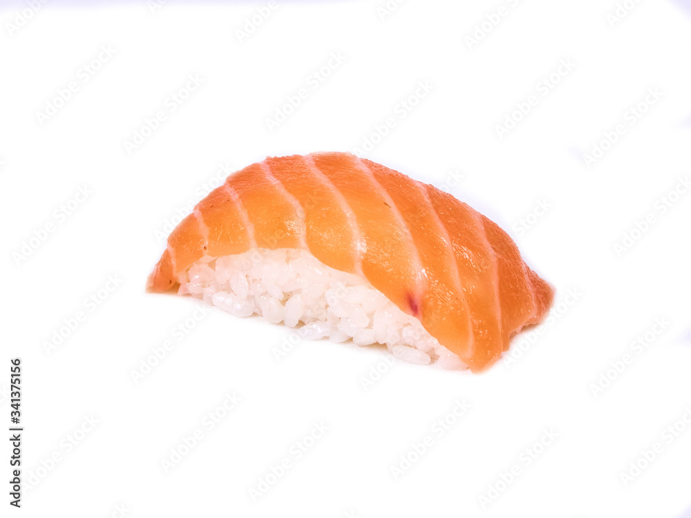 Sushi rolls isolated on white