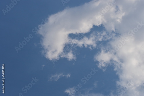 Blue Sky with White Clouds  Nature Background.