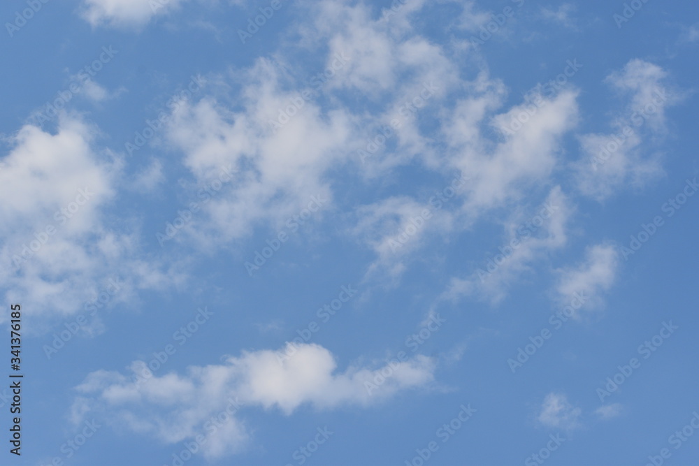 Blue Sky with White Clouds, Nature Background. Blue Sky with White Clouds, Nature Background.