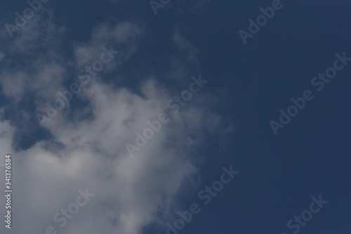 Blue Sky with White Clouds, Nature Background.