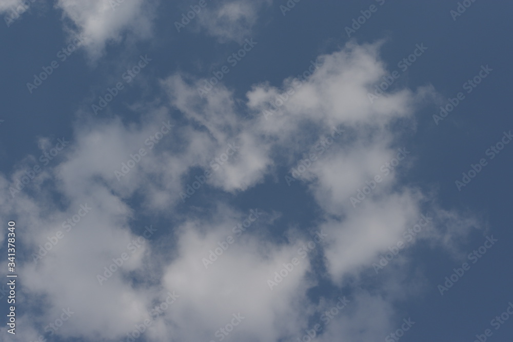 Blue Sky with White Clouds, Nature Background.